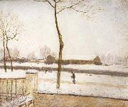 Alfred Sisley, Snow Scene,Moret Station